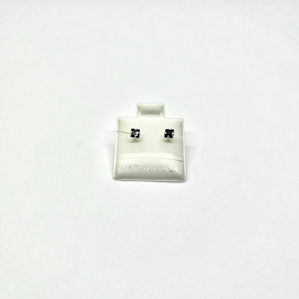 Sterling Silver CZ Mini Stud Earrings
