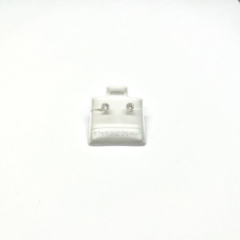 Sterling Silver CZ Stud Earrings